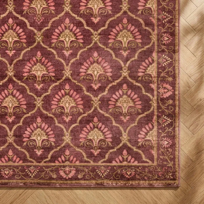 Teppich Vintage - Sage Grid Rot