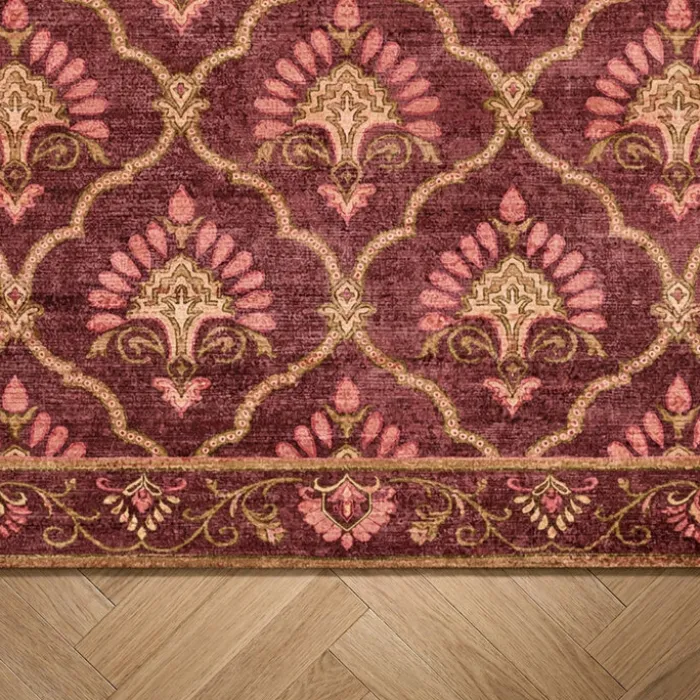 Teppich Vintage - Sage Grid Rot