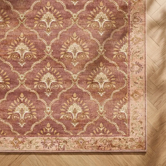 Teppich Vintage - Sage Grid Terracotta