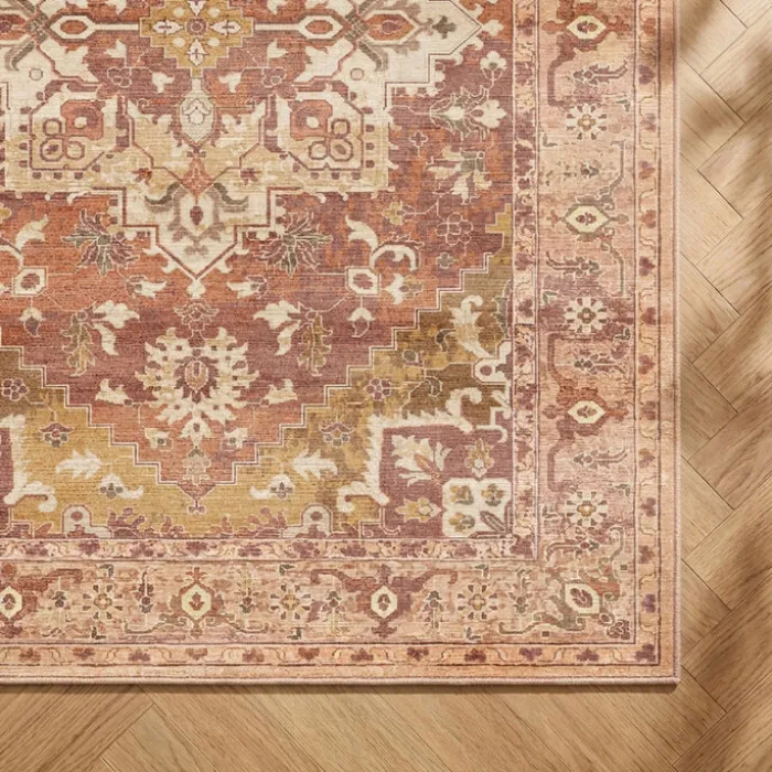 Teppich Vintage - Sage Medaillion Terracotta
