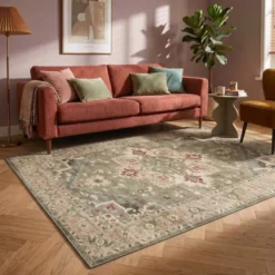 Teppich Vintage - Sage Medaillion Grün