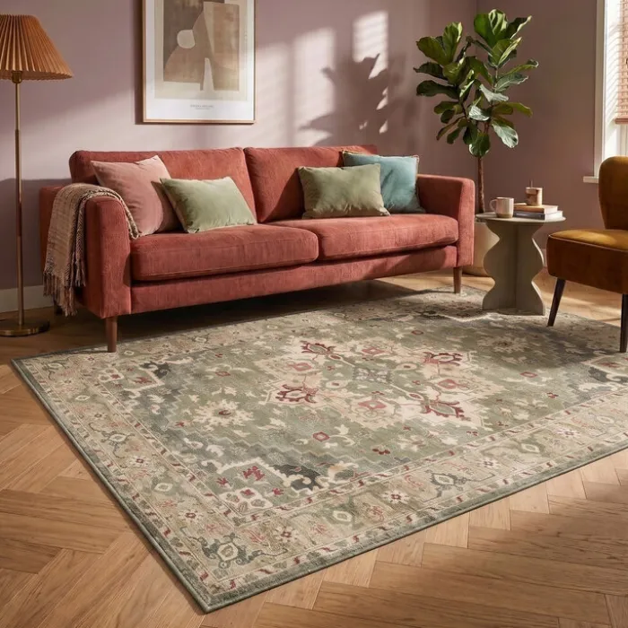 Teppich Vintage - Sage Medaillion Grün