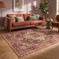 Teppich Vintage - Sage Medaillion Rot