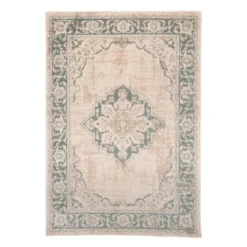 Teppich Vintage - Spring Medaillon Creme Grün