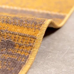 Teppich Vintage - Spring Patchwork Ockergelb Taupe