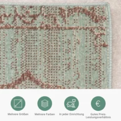 Teppich Vintage - Spring Patchwork Grün Grau
