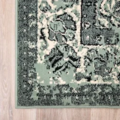 Teppich Vintage - Wonder Grün Schwarz