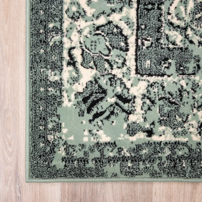 Teppich Vintage - Wonder Grün Schwarz