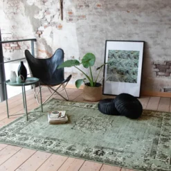 Teppich Vintage - Wonder Grün Schwarz