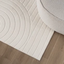 Teppich Wohnzimmer - Charm Arches Weiß
