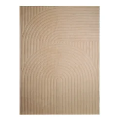 Teppich Wohnzimmer - Charm Curves Beige