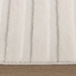 Teppich Wohnzimmer - Charm Curves Weiß