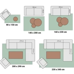 Teppich Wohnzimmer - Charm Curves Weiß