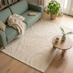 Teppich Wohnzimmer - Charm Shapes Beige