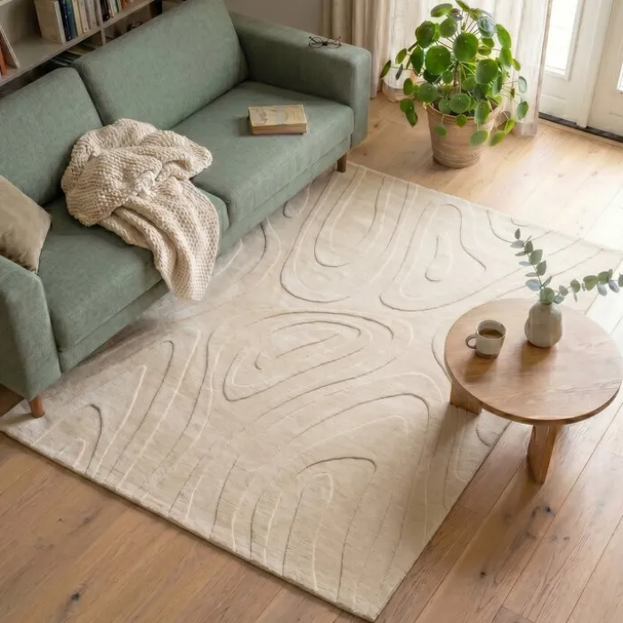 Teppich Wohnzimmer - Charm Shapes Beige