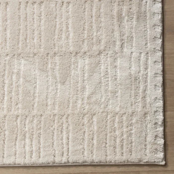 Teppich Wohnzimmer - Yune Lines Creme