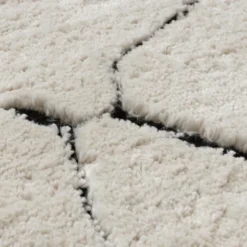 Teppich Wohnzimmer - Yune Stone Creme Schwarz