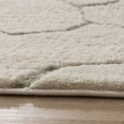 Teppich Wohnzimmer - Yune Stone Creme Grün