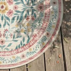 Vintage Gartenteppich Rund - Luana Bunt