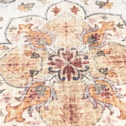 Vintage Gartenteppich Rund - Santo Mandala Terrakotta