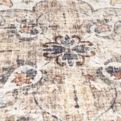 Vintage Gartenteppich Rund - Santo Mandala Grün