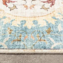 Vintage Gartenteppich - Santo Mandala Hellblau