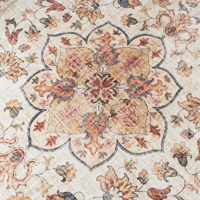 Vintage Gartenteppich - Santo Mandala Olivgrün