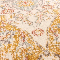 Vintage Teppich - Thirza Medaillon Ockergelb Bunt