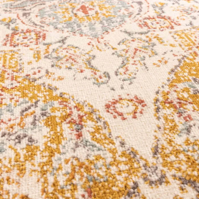 Vintage Teppich - Thirza Medaillon Ockergelb Bunt