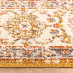 Vintage Teppich - Thirza Medaillon Ockergelb Bunt