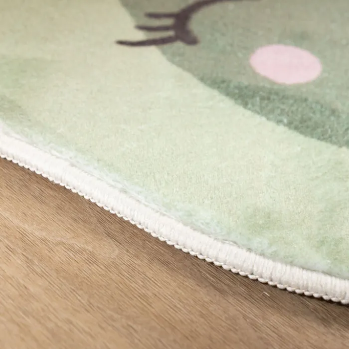 Waschbarer Kinderteppich - Berry Avocado Grün