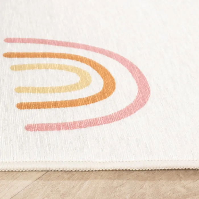 Waschbarer Kinderteppich - Evi Rainbow Bunt