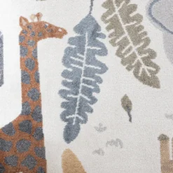 Waschbarer Kinderteppich - Mace Animals Creme