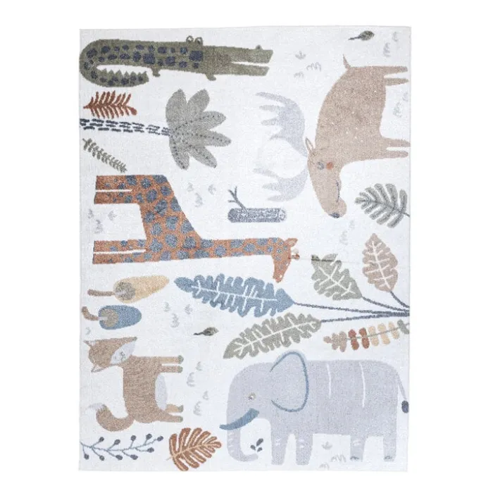 Waschbarer Kinderteppich - Mace Animals Creme