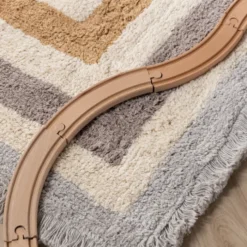 Waschbarer Kinderteppich - Milo Grau