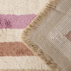 Waschbarer Kinderteppich - Milo Rosa