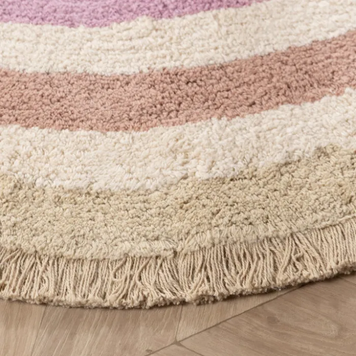 Waschbarer Kinderteppich Oval - Milo Rosa