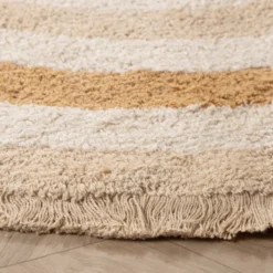 Waschbarer Kinderteppich Oval - Milo Beige
