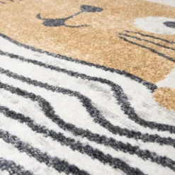 Waschbarer Kinderteppich - Ravi Cat Bunt