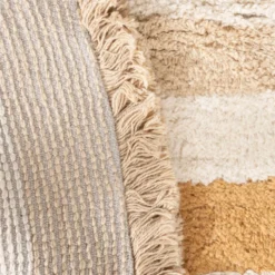 Waschbarer Kinderteppich Rund - Milo Beige