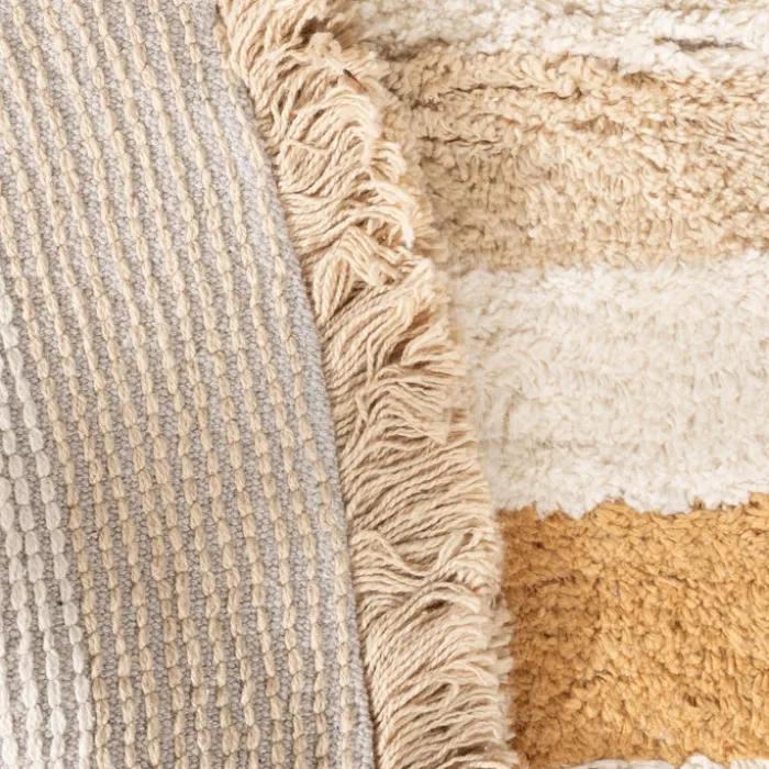 Waschbarer Kinderteppich Rund - Milo Beige
