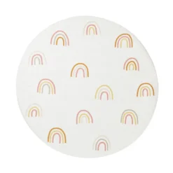 Waschbarer Kinderteppich Rund - Evi Rainbow Bunt