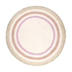 Waschbarer Kinderteppich Rund - Milo Rosa