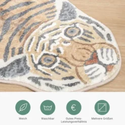 Waschbarer Kinderteppich - Wild Tiger