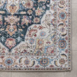 Waschbarer Läufer - Domingo Mandala Dunkelgrün