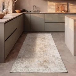 Waschbarer Läufer - Domingo Oriental Beige