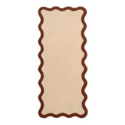 Waschbarer Läufer - Hazy Braun Creme