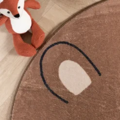 Waschbarer Spielteppich Rund - Sammy Bear Braun