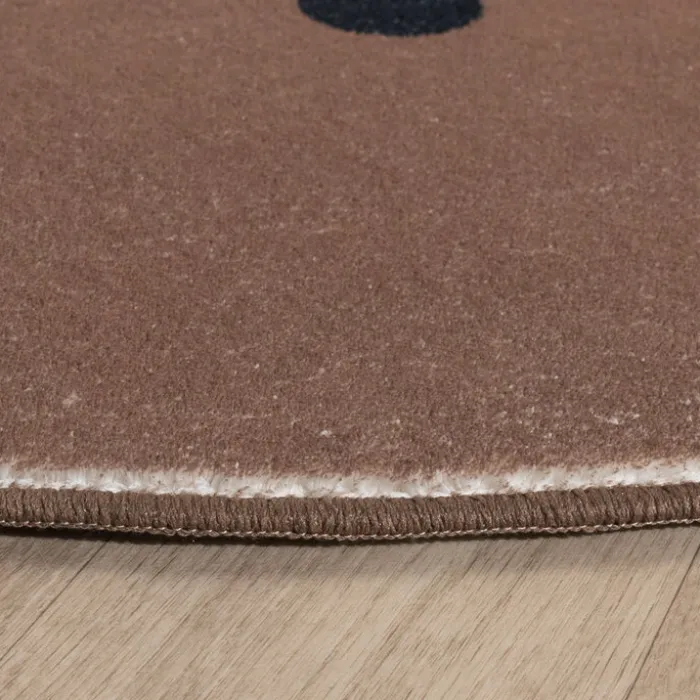 Waschbarer Spielteppich Rund - Sammy Bear Braun