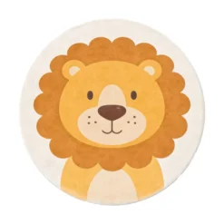 Waschbarer Spielteppich Rund - Sammy Lion Braun